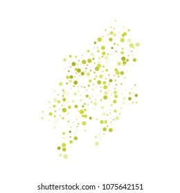 Vector colorful round confetti isolated on white background.Birthday card.Square card and frame.Template for holiday, party, birthday, wedding, solemnity.