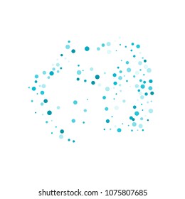 Vector colorful round confetti isolated on white background.Birthday card.Square card and frame.Template for holiday, party, birthday, wedding, solemnity.