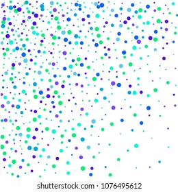 Vector colorful round confetti isolated on white background.Birthday card.Square card and frame.Template for holiday, party, birthday, wedding, solemnity.
