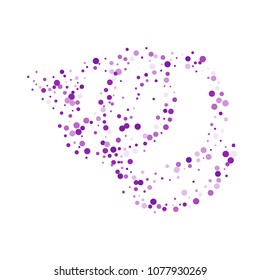 Vector colorful round confetti isolated on white background.Birthday card.Square card and frame.Template for holiday, party, birthday, wedding, solemnity.