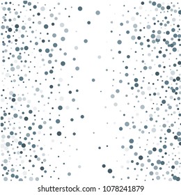 Vector colorful round confetti isolated on white background.Birthday card.Square card and frame.Template for holiday, party, birthday, wedding, solemnity.
