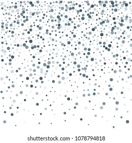 Vector colorful round confetti isolated on white background.Birthday card.Square card and frame.Template for holiday, party, birthday, wedding, solemnity.