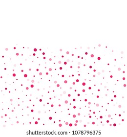 Vector colorful round confetti isolated on white background.Birthday card.Square card and frame.Template for holiday, party, birthday, wedding, solemnity.