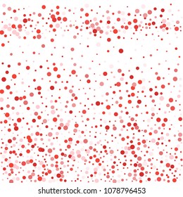 Vector colorful round confetti isolated on white background.Birthday card.Square card and frame.Template for holiday, party, birthday, wedding, solemnity.