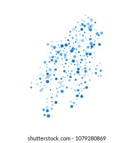 Vector colorful round confetti isolated on white background.Birthday card.Square card and frame.Template for holiday, party, birthday, wedding, solemnity.