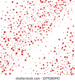 Vector colorful round confetti isolated on white background.Birthday card.Square card and frame.Template for holiday, party, birthday, wedding, solemnity.
