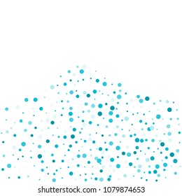 Vector colorful round confetti isolated on white background.Birthday card.Square card and frame.Template for holiday, party, birthday, wedding, solemnity.