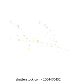 Vector colorful round confetti isolated on white background.Birthday card.Square card and frame.Template for holiday, party, birthday, wedding, solemnity.