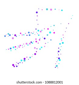 Vector colorful round confetti isolated on white background.Birthday card.Square card and frame.Template for holiday, party, birthday, wedding, solemnity.