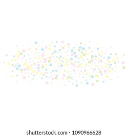Vector colorful round confetti isolated on white background.Birthday card.Square card and frame.Template for holiday, party, birthday, wedding, solemnity.