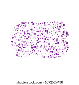 Vector colorful round confetti isolated on white background.Birthday card.Square card and frame.Template for holiday, party, birthday, wedding, solemnity.