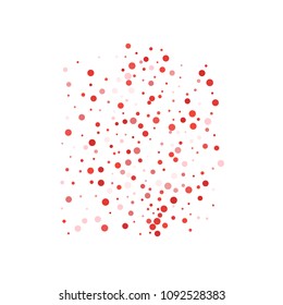 Vector colorful round confetti isolated on white background.Birthday card.Square card and frame.Template for holiday, party, birthday, wedding, solemnity.