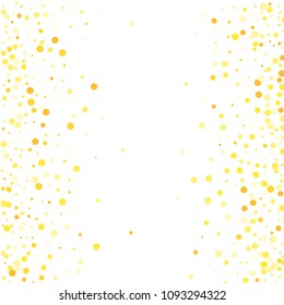 Vector colorful round confetti isolated on white background.Birthday card.Square card and frame.Template for holiday, party, birthday, wedding, solemnity.