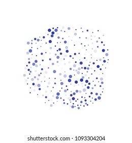 Vector colorful round confetti isolated on white background.Birthday card.Square card and frame.Template for holiday, party, birthday, wedding, solemnity.