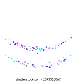 Vector colorful round confetti isolated on white background.Birthday card.Square card and frame.Template for holiday, party, birthday, wedding, solemnity.