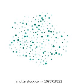 Vector colorful round confetti isolated on white background.Birthday card.Square card and frame.Template for holiday, party, birthday, wedding, solemnity.