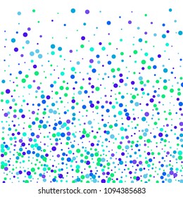 Vector colorful round confetti isolated on white background.Birthday card.Square card and frame.Template for holiday, party, birthday, wedding, solemnity.