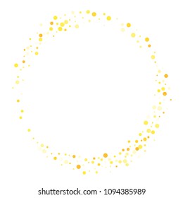 Vector colorful round confetti isolated on white background.Birthday card.Square card and frame.Template for holiday, party, birthday, wedding, solemnity.