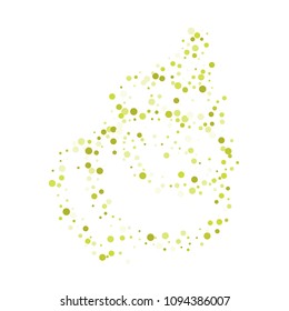 Vector colorful round confetti isolated on white background.Birthday card.Square card and frame.Template for holiday, party, birthday, wedding, solemnity.