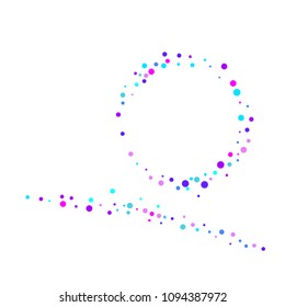 Vector colorful round confetti isolated on white background.Birthday card.Square card and frame.Template for holiday, party, birthday, wedding, solemnity.