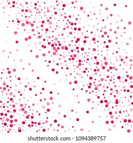 Vector colorful round confetti isolated on white background.Birthday card.Square card and frame.Template for holiday, party, birthday, wedding, solemnity.