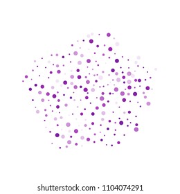 Vector colorful round confetti isolated on white background.Birthday card.Square card and frame.Template for holiday, party, birthday, wedding, solemnity.