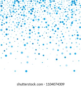 Vector colorful round confetti isolated on white background.Birthday card.Square card and frame.Template for holiday, party, birthday, wedding, solemnity.