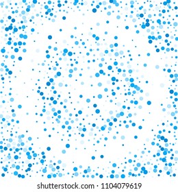 Vector colorful round confetti isolated on white background.Birthday card.Square card and frame.Template for holiday, party, birthday, wedding, solemnity.