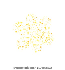 Vector colorful round confetti isolated on white background.Birthday card.Square card and frame.Template for holiday, party, birthday, wedding, solemnity.