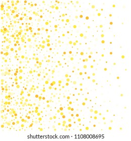 Vector colorful round confetti isolated on white background.Birthday card.Square card and frame.Template for holiday, party, birthday, wedding, solemnity.