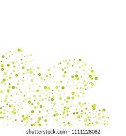 Vector colorful round confetti isolated on white background.Birthday card.Square card and frame.Template for holiday, party, birthday, wedding, solemnity.