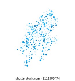 Vector colorful round confetti isolated on white background.Birthday card.Square card and frame.Template for holiday, party, birthday, wedding, solemnity.