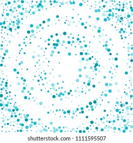 Vector colorful round confetti isolated on white background.Birthday card.Square card and frame.Template for holiday, party, birthday, wedding, solemnity.
