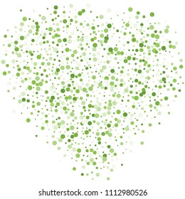 Vector colorful round confetti isolated on white background.Birthday card.Square card and frame.Template for holiday, party, birthday, wedding, solemnity.