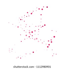 Vector colorful round confetti isolated on white background.Birthday card.Square card and frame.Template for holiday, party, birthday, wedding, solemnity.