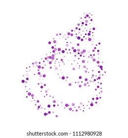 Vector colorful round confetti isolated on white background.Birthday card.Square card and frame.Template for holiday, party, birthday, wedding, solemnity.