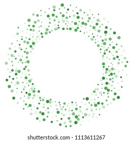 Vector colorful round confetti isolated on white background.Birthday card.Square card and frame.Template for holiday, party, birthday, wedding, solemnity.