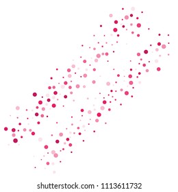 Vector colorful round confetti isolated on white background.Birthday card.Square card and frame.Template for holiday, party, birthday, wedding, solemnity.