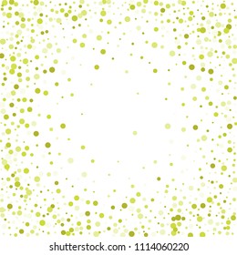 Vector colorful round confetti isolated on white background.Birthday card.Square card and frame.Template for holiday, party, birthday, wedding, solemnity.