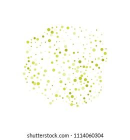 Vector colorful round confetti isolated on white background.Birthday card.Square card and frame.Template for holiday, party, birthday, wedding, solemnity.