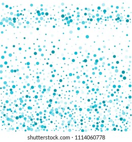 Vector colorful round confetti isolated on white background.Birthday card.Square card and frame.Template for holiday, party, birthday, wedding, solemnity.