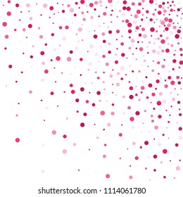 Vector colorful round confetti isolated on white background.Birthday card.Square card and frame.Template for holiday, party, birthday, wedding, solemnity.