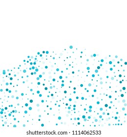 Vector colorful round confetti isolated on white background.Birthday card.Square card and frame.Template for holiday, party, birthday, wedding, solemnity.