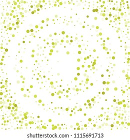 Vector colorful round confetti isolated on white background.Birthday card.Square card and frame.Template for holiday, party, birthday, wedding, solemnity.