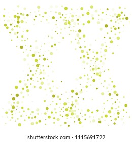 Vector colorful round confetti isolated on white background.Birthday card.Square card and frame.Template for holiday, party, birthday, wedding, solemnity.