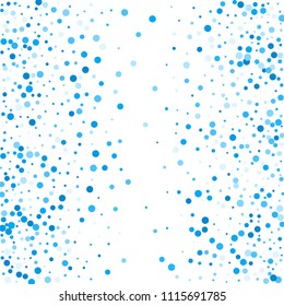 Vector colorful round confetti isolated on white background.Birthday card.Square card and frame.Template for holiday, party, birthday, wedding, solemnity.