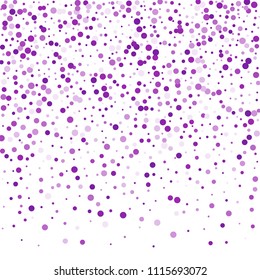 Vector colorful round confetti isolated on white background.Birthday card.Square card and frame.Template for holiday, party, birthday, wedding, solemnity.