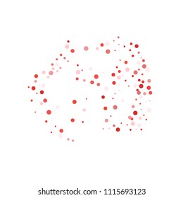 Vector colorful round confetti isolated on white background.Birthday card.Square card and frame.Template for holiday, party, birthday, wedding, solemnity.