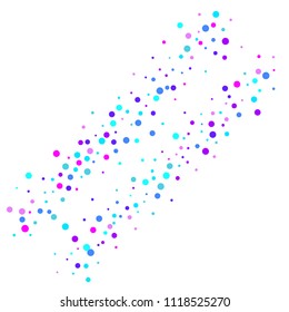 Vector colorful round confetti isolated on white background.Birthday card.Square card and frame.Template for holiday, party, birthday, wedding, solemnity.