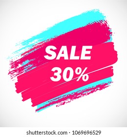 Vector colorful sale singboard. Sale for shopping